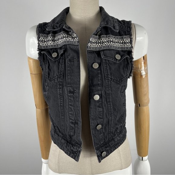 H&M x Coachella denim vest women size Medium - Picture 2 of 8